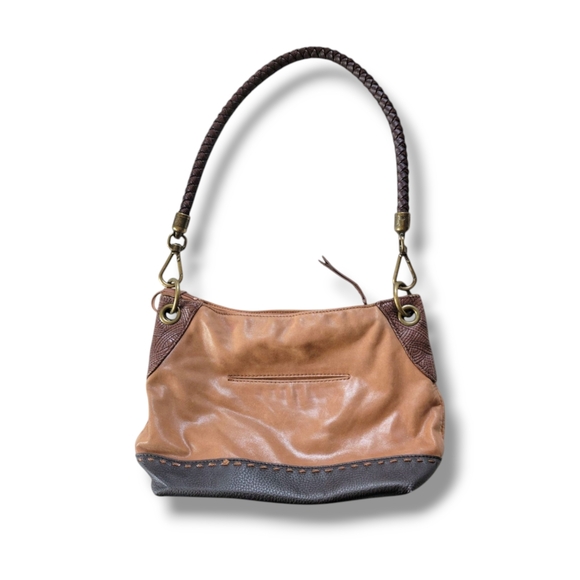 The Sak | Cute Brown Leather Braided Strap Shoulder Bag (OS) - Picture 4 of 16